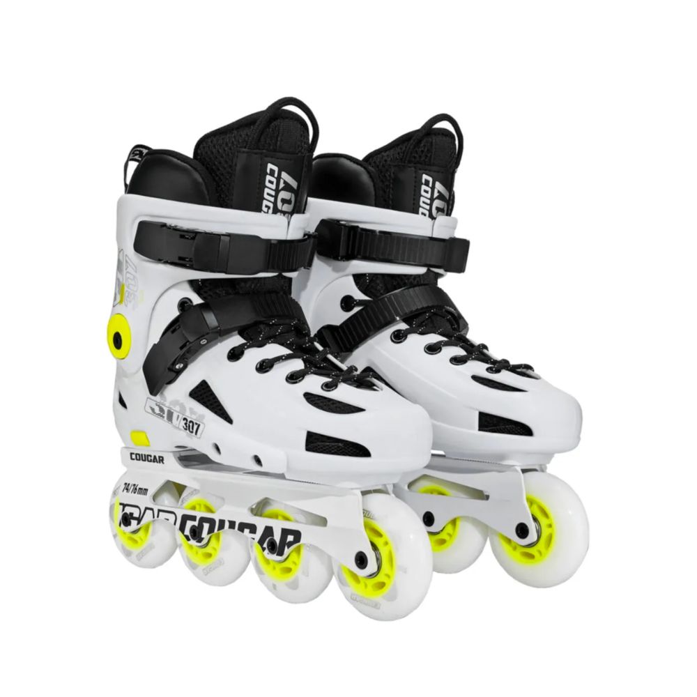 Cougar 307C Inline Skates Roller Shoes (White)
